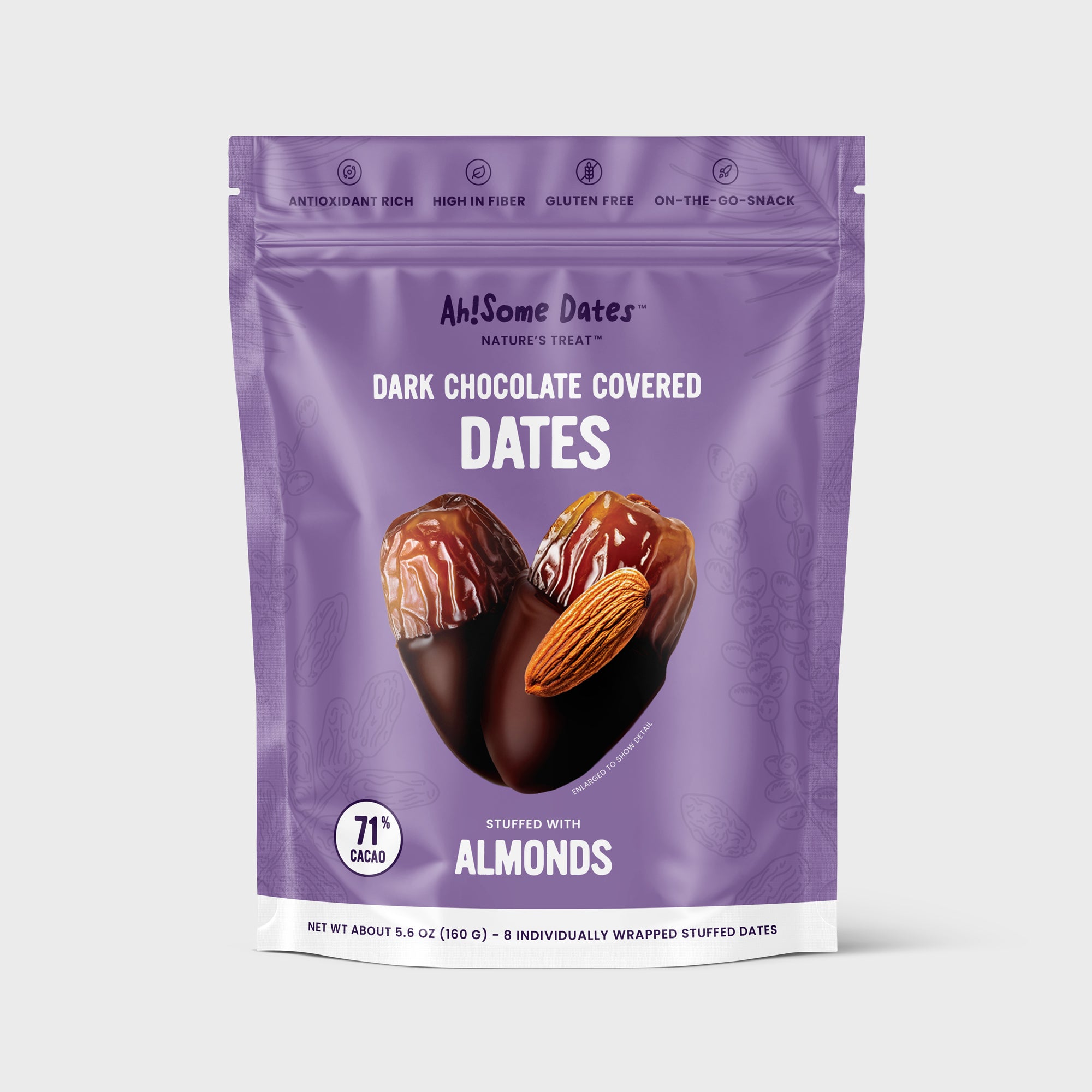 Dark Chocolate Covered Dates with Almond