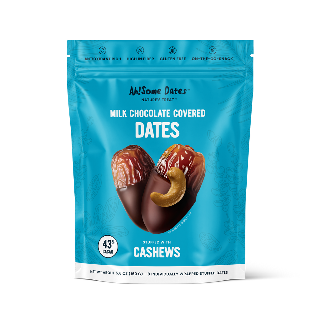 Milk Chocolate Covered Dates Stuffed With Cashews